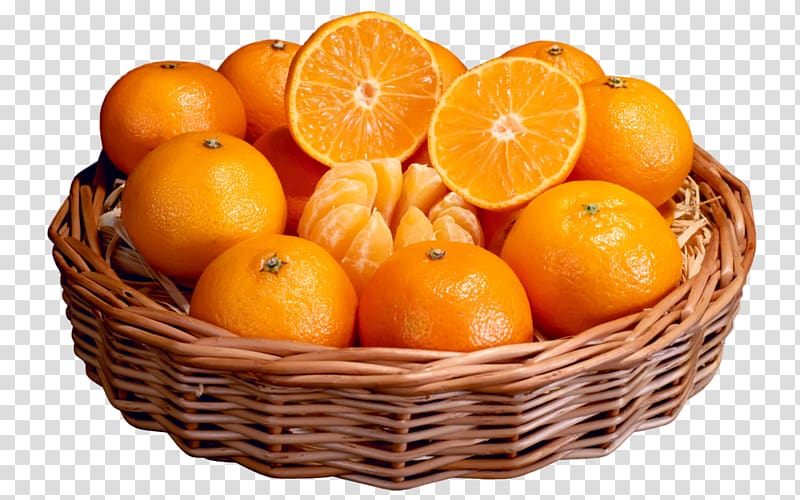 Orange Gift basket Fruit, orange transparent background PNG clipart