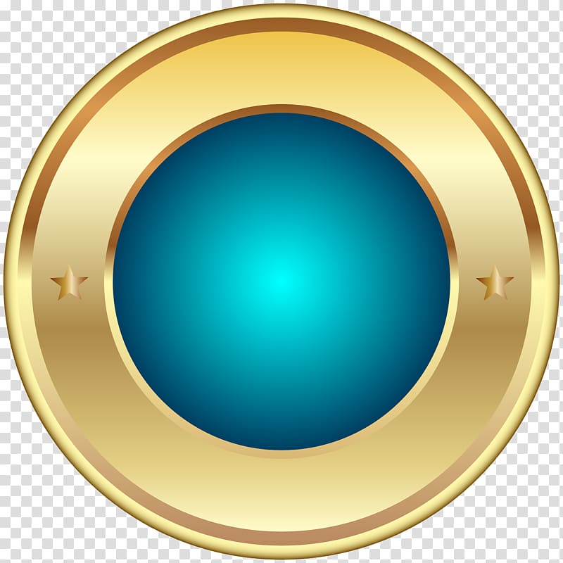 Round gold and blue logo, Circle Font, Seal Badge Blue transparent