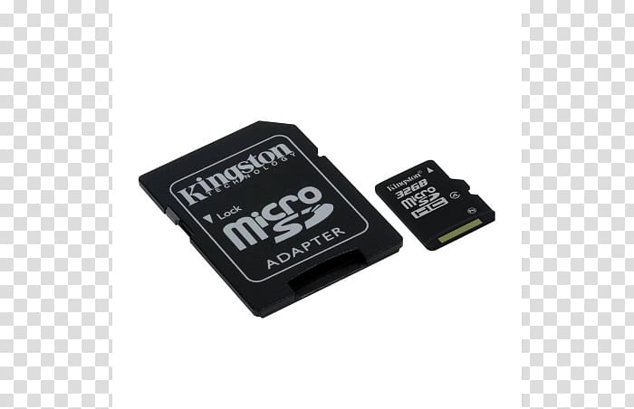 MicroSD Secure Digital Flash Memory Cards SDHC Kingston Technology, flash memory transparent background PNG clipart