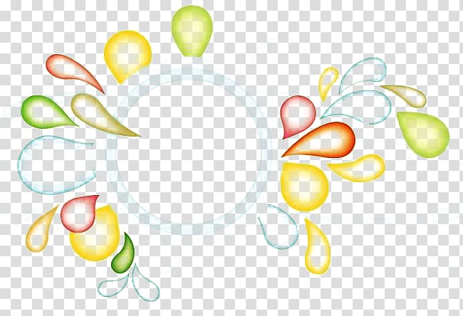 Circle , Colorful water drops transparent background PNG clipart