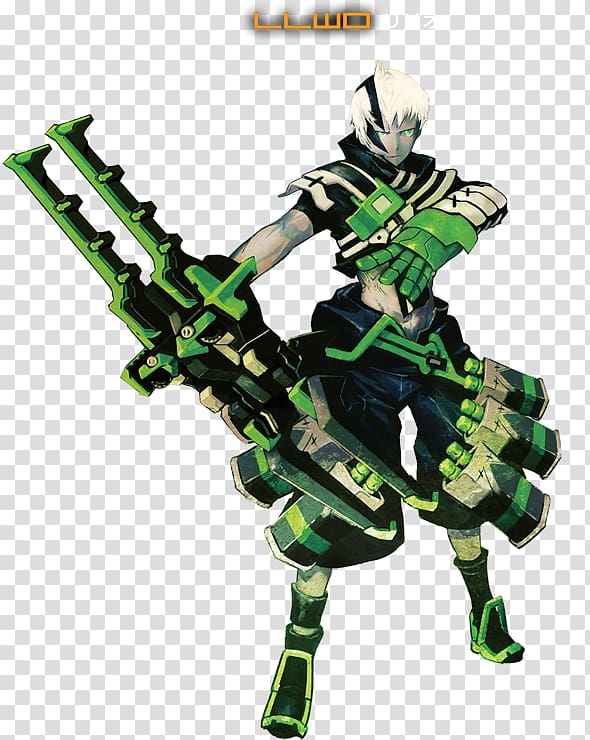 Black Rock Shooter: The Game Video game Character, green character transparent background PNG clipart