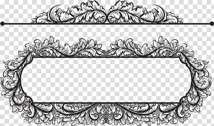 Black and white Art Ornament Pattern, others transparent background PNG clipart
