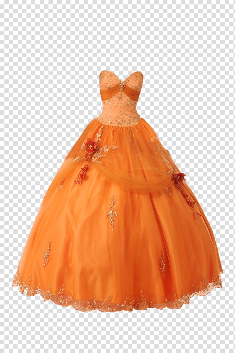 Dress Orange Wedding Clothing Red, dress transparent background PNG clipart