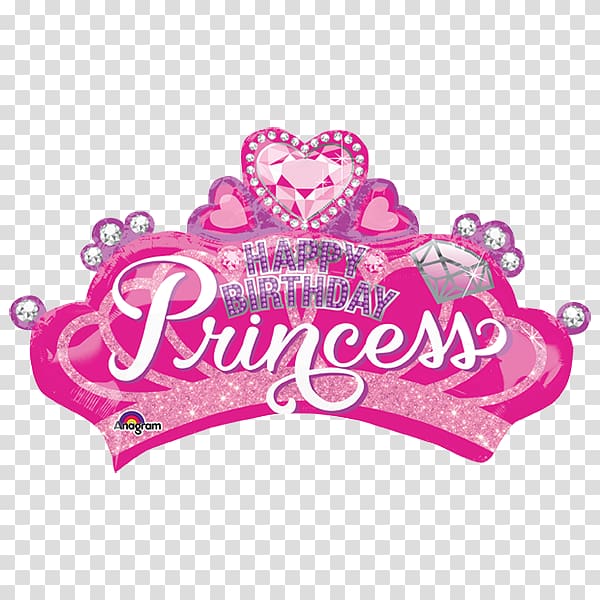 Mylar balloon Birthday Princess Party, balloon transparent background PNG clipart