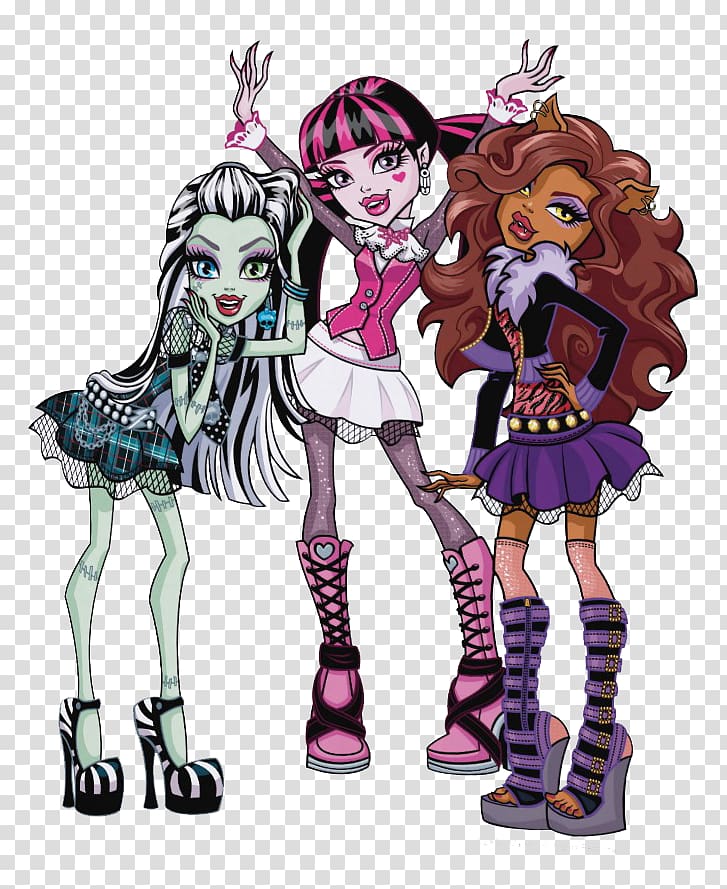 Frankie Stein Monster High Clawdeen Wolf Doll Monster High Original Gouls CollectionClawdeen Wolf Doll, doll transparent background PNG clipart