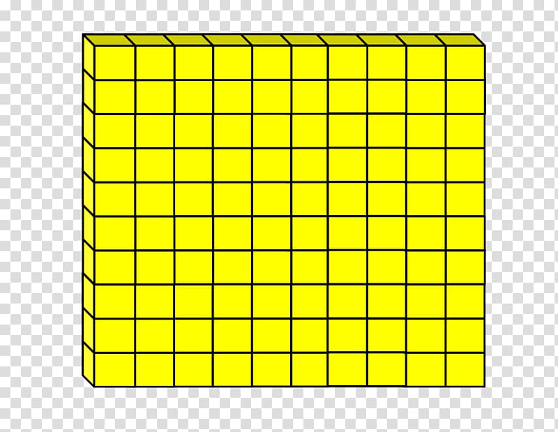 Base ten blocks Nonpositional numeral system Decimal Cube , hundred transparent background PNG clipart