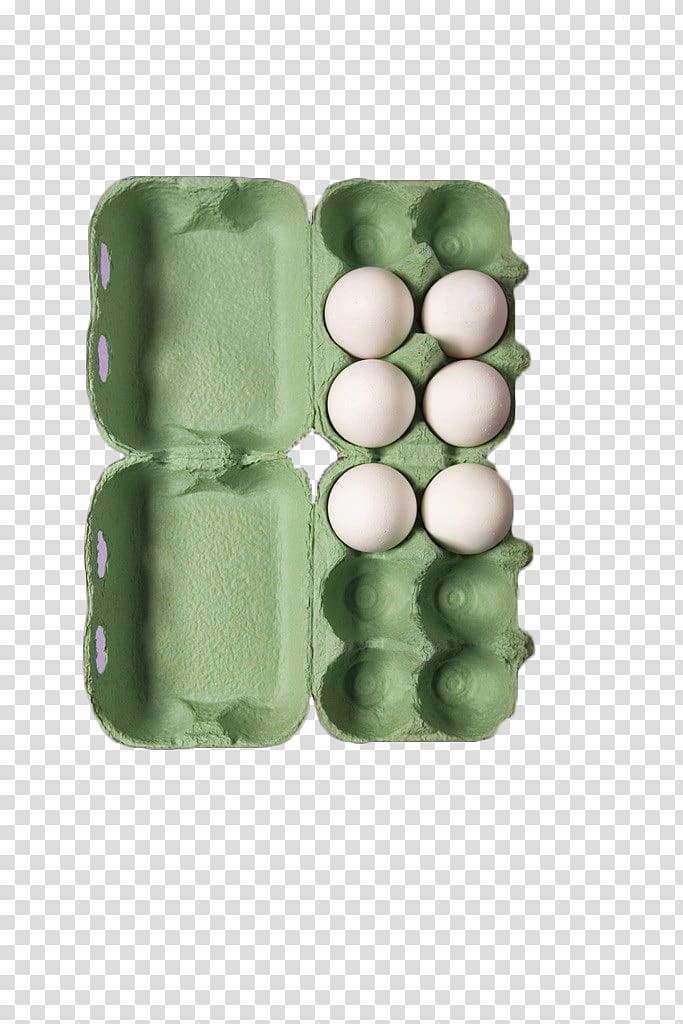 Egg carton Packaging and labeling Box, Green egg box transparent background PNG clipart
