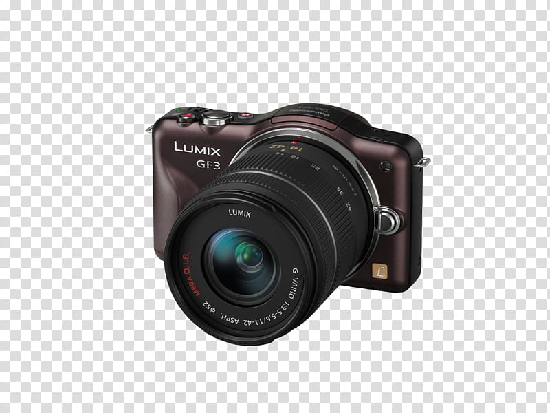 Panasonic Lumix DMC-GF3 Micro Four Thirds system Point-and-shoot camera, Camera transparent background PNG clipart