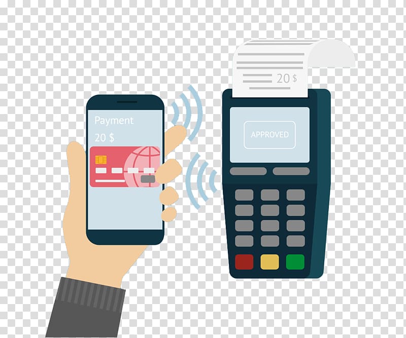 black smartphone and printing machine , Feature phone Mobile payment Unified Payments Interface Cashless society, bank card payment transparent background PNG clipart