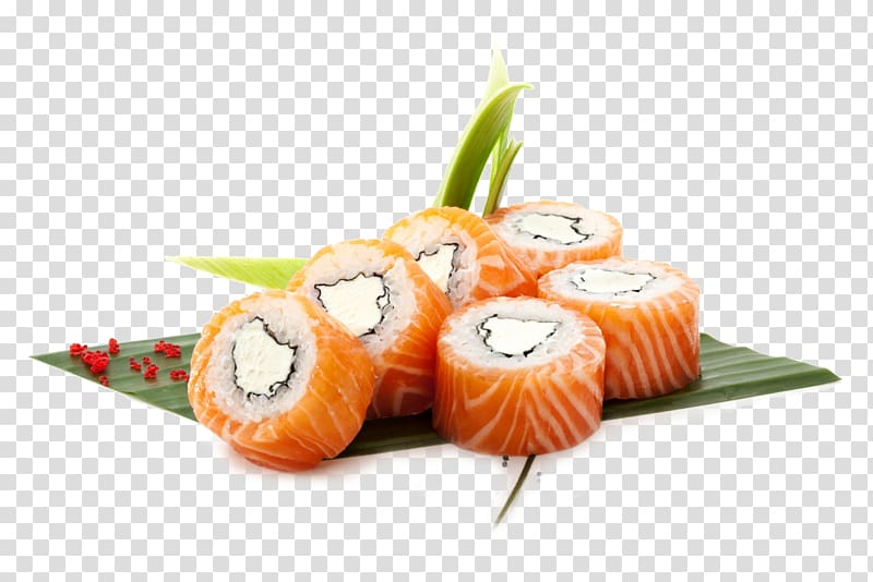 Sushi Sashimi Japanese Cuisine California roll Makizushi, sushi transparent background PNG clipart