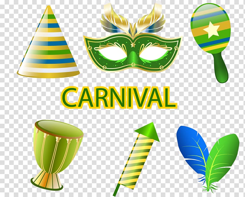 Euclidean Icon, Green Carnival accessories transparent background PNG clipart