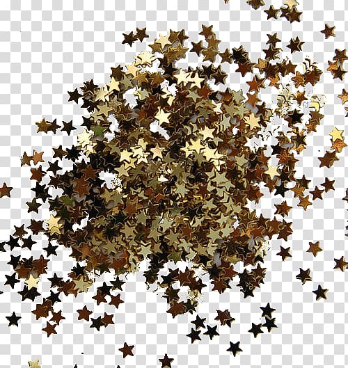 Star Gold Confetti Glitter Metallic color, star transparent background PNG clipart