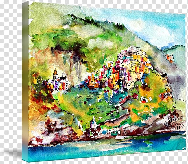 Riomaggiore Watercolor painting Corniglia Paper, painting transparent background PNG clipart