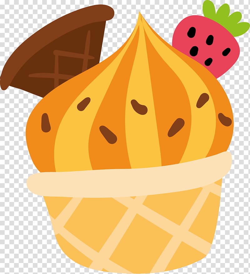 Strawberry ice cream Cupcake Illustration, Hand Cream Strawberry Cake transparent background PNG clipart