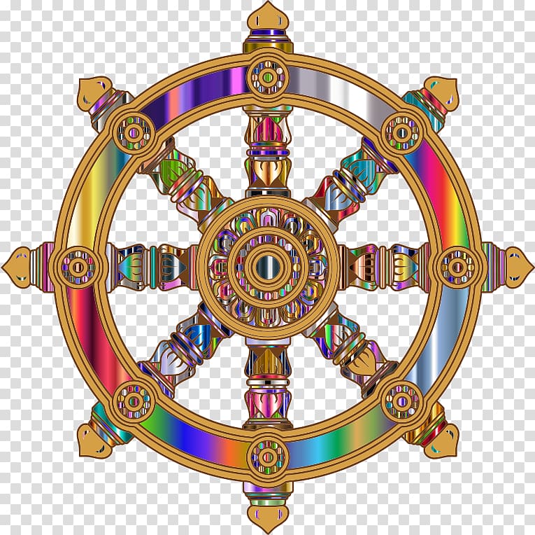Dharmachakra Buddhism Buddhist symbolism Wheel, Wheel of Dharma transparent background PNG clipart
