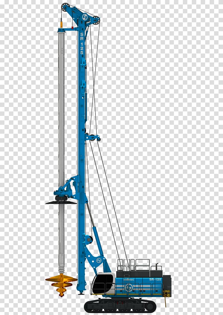 Deep foundation Machine Soilmec Drilling rig Augers, mobile drill rig transparent background PNG clipart