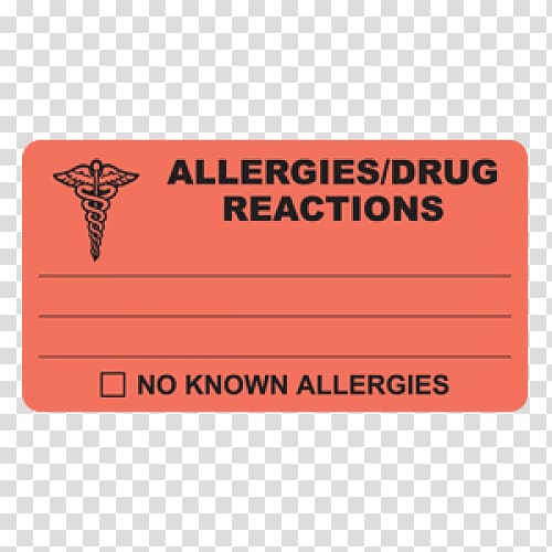Warning label Sticker Price Adverse drug reaction, ALERGY transparent background PNG clipart