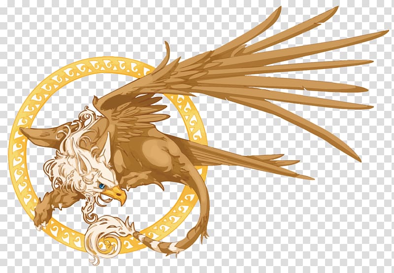 Griffin Lion Dragon, hand painted gryphon transparent background PNG clipart