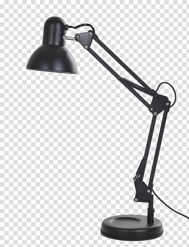 black reading lamp, Table Lamp Study Living room, Modern living room study table lamp floor lamp transparent background PNG clipart
