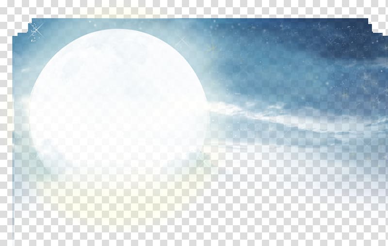 full moon , Sky White Blue Moonlight, Blue sky and white clouds moonlight creative transparent background PNG clipart