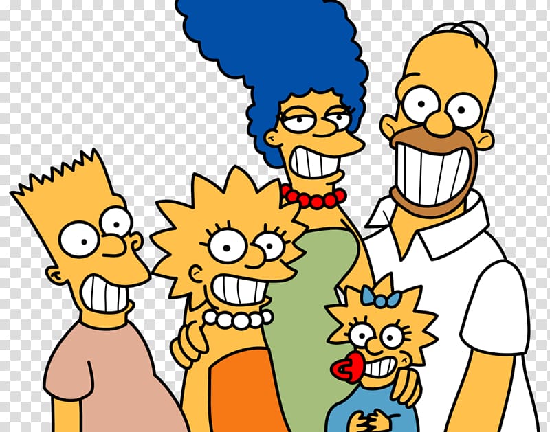 Homer Simpson Bart Simpson Lisa Simpson Edna Krabappel Simpson family, simpsons transparent background PNG clipart
