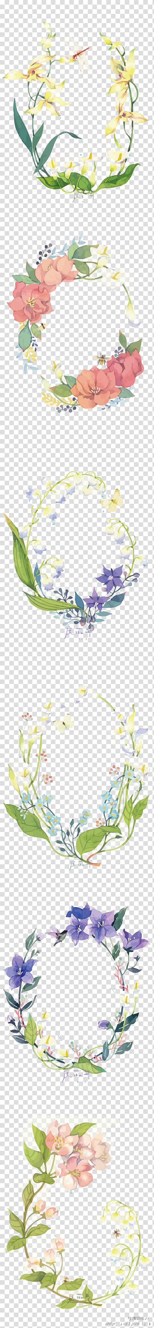 assorted laurel wreaths, Euclidean Flower, Flower transparent background PNG clipart