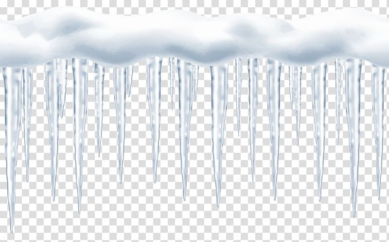 snow cone illustration, Icicle Ice , Large Icicles transparent background PNG clipart