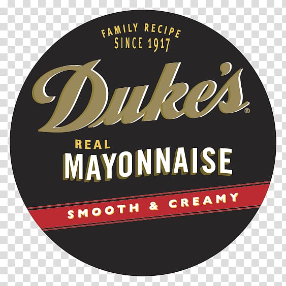 Duke\'s Mayonnaise Logo Label Product, Bumper sticker transparent background PNG clipart
