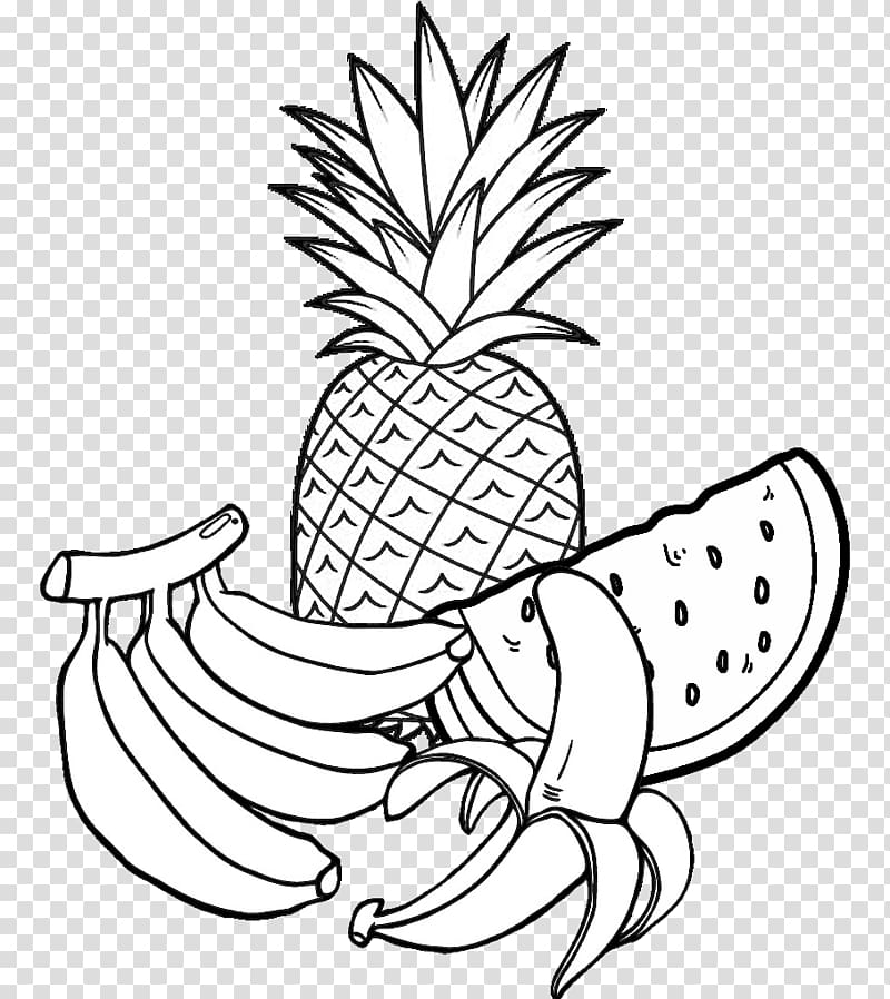 Coloring book Drawing Fruit Black and white, bota desenho transparent background PNG clipart