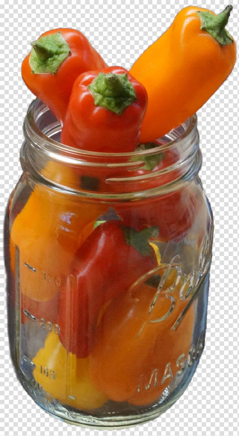 Chili pepper Vegetarian cuisine Giardiniera Peperoncino Garnish, jars transparent background PNG clipart