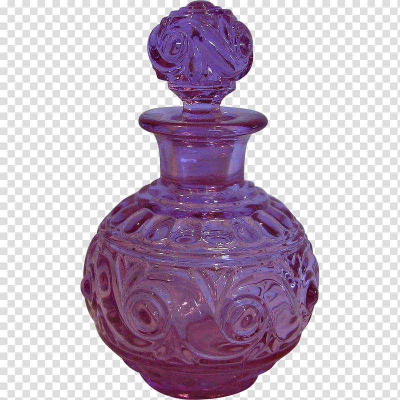 English lavender Perfume Glass Bottle Vase, perfume bottle transparent background PNG clipart