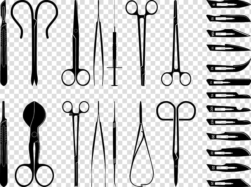 medical equipment illustration, Surgical instrument Medicine Medical equipment Surgery , Various knives for surgery transparent background PNG clipart