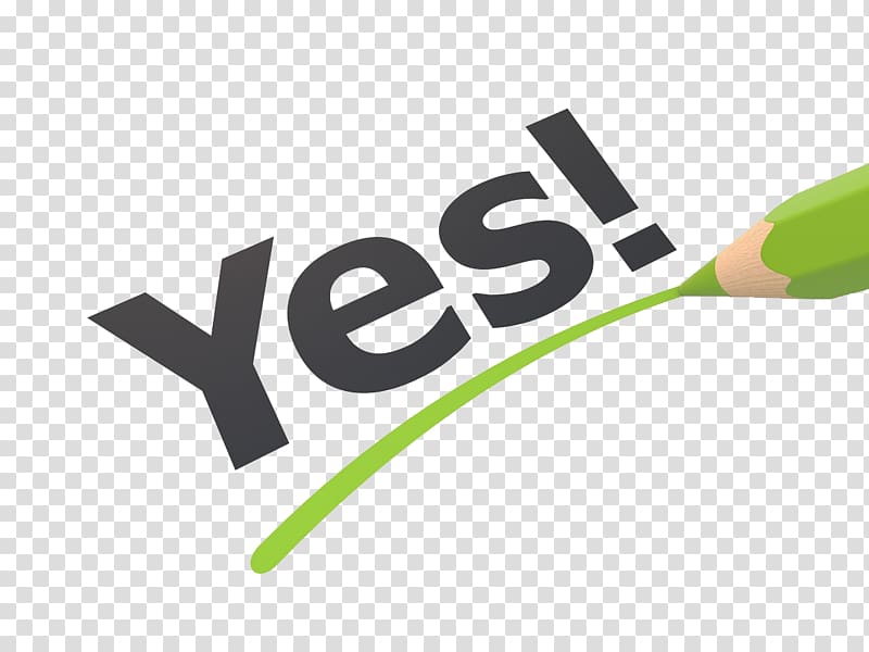 yes! , Saying Phrase Business Service Word, Write a YES transparent background PNG clipart