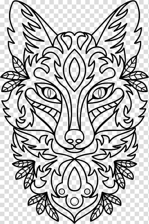 Drawing Line art Fox, fox Draw transparent background PNG clipart