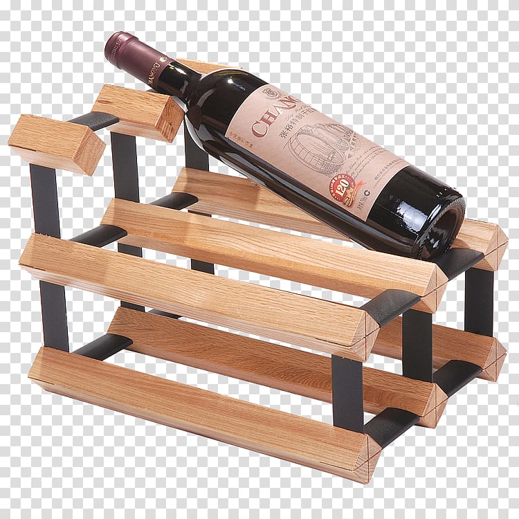 Wine rack Wood Tool, Fraxinus red wine rack transparent background PNG clipart