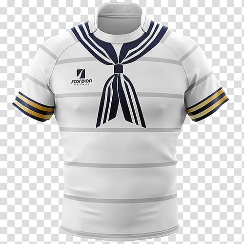 T-shirt Jersey Rugby shirt Collar, T-shirt transparent background PNG clipart