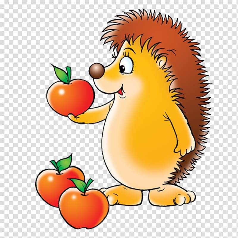 Hedgehog Squirrel Drawing , Eat apples hedgehog transparent background PNG clipart