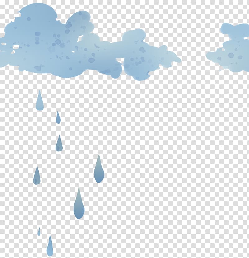 Cloud Rain, Hand-painted cloud transparent background PNG clipart