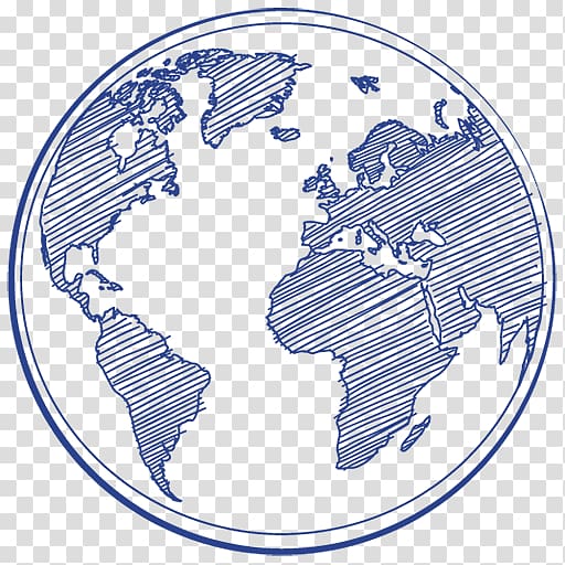 Earth globe sign pencil sketch imitation Vector Image