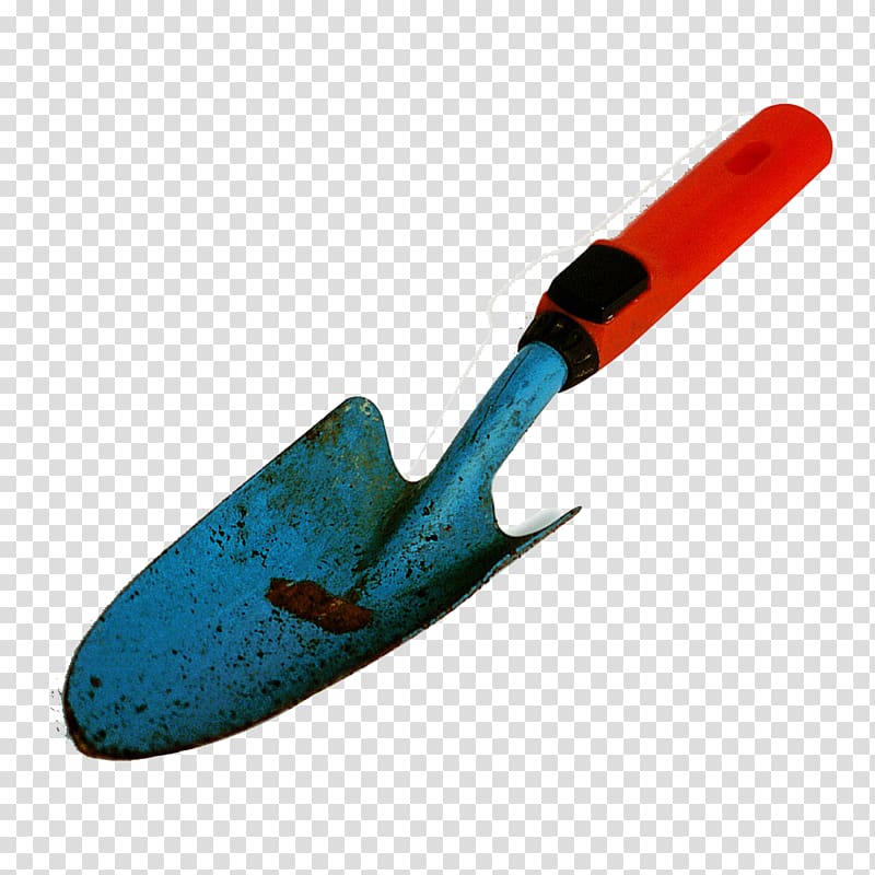 Shovel Hoe Tool, Green shovel transparent background PNG clipart
