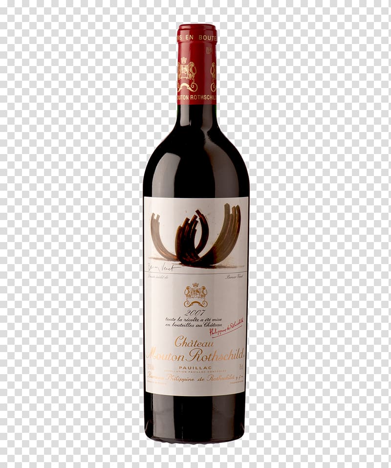 Sparkling wine Fronsac Pauillac Château Mouton Rothschild, wine transparent background PNG clipart