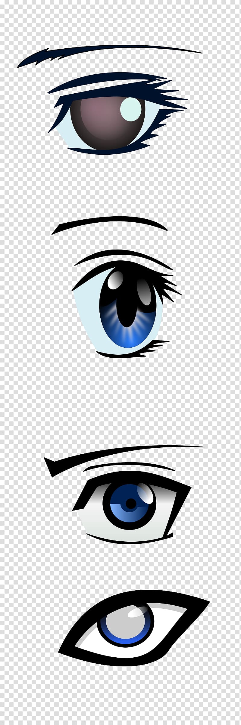 Male Anime Style Eyes In Different Colors Stock Illustration - Download  Image Now - Eye, Males, Art - iStock