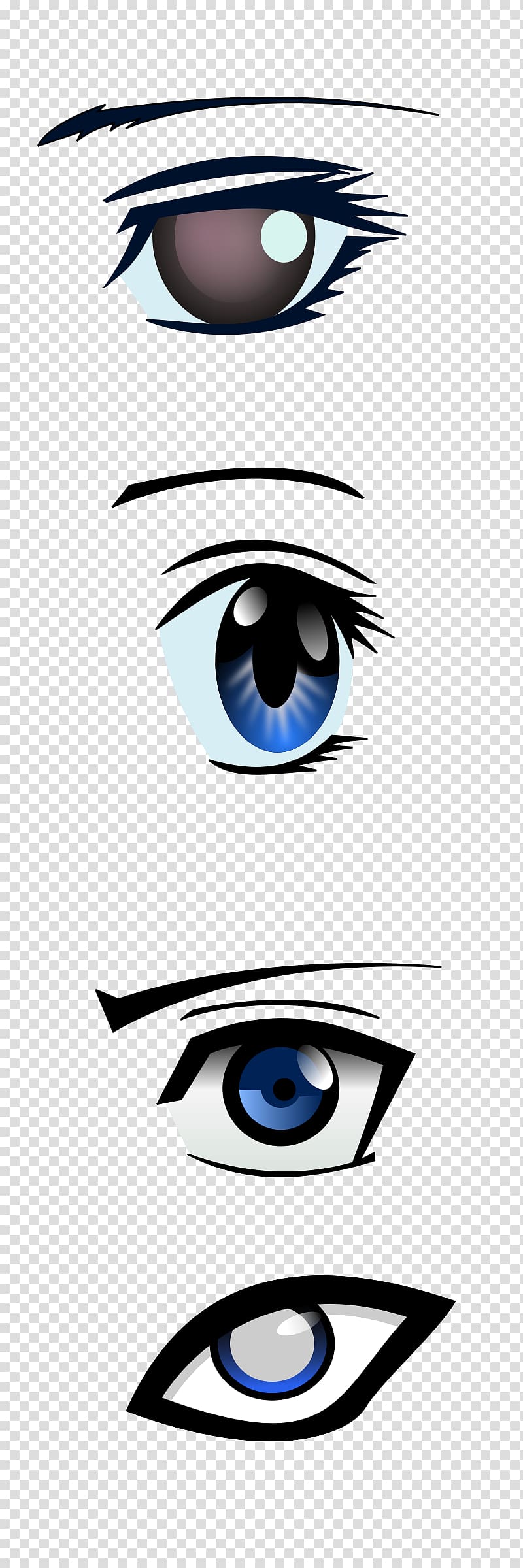 Anime Eyes transparent background PNG cliparts free download