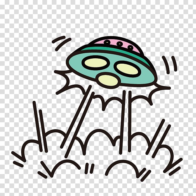 Unidentified flying object Cartoon , Cute Cartoon UFO transparent background PNG clipart