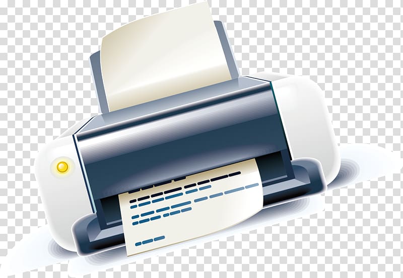 Paper Inkjet printing Output device Printer, Black printer technology elements transparent background PNG clipart