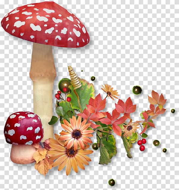 Amanita Mushroom Fungus , Decorative red and white mushrooms points transparent background PNG clipart