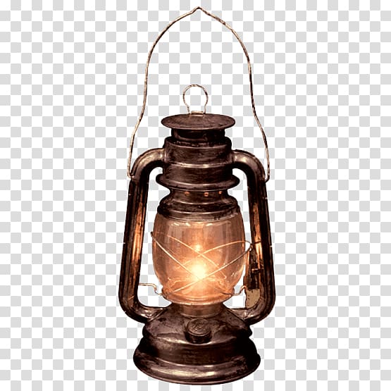 turned-on brown kerosene lamp, Lantern Light Oil lamp Kerosene lamp, decorative lantern transparent background PNG clipart