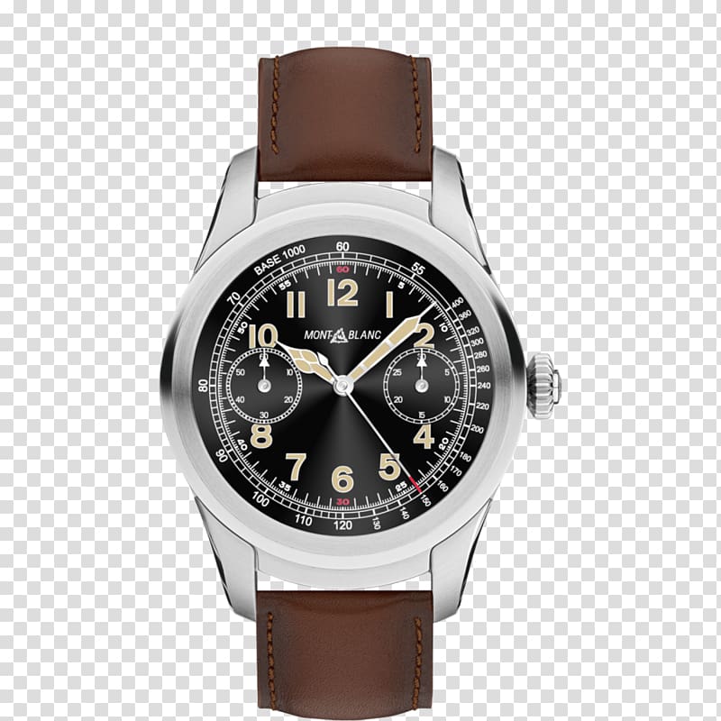 Montblanc Smartwatch Leather Strap, watch transparent background PNG clipart