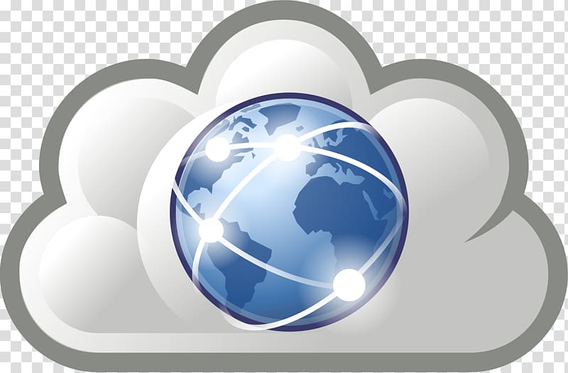 planet Earth illustration, Internet Cloud computing , Internet Blue transparent background PNG clipart