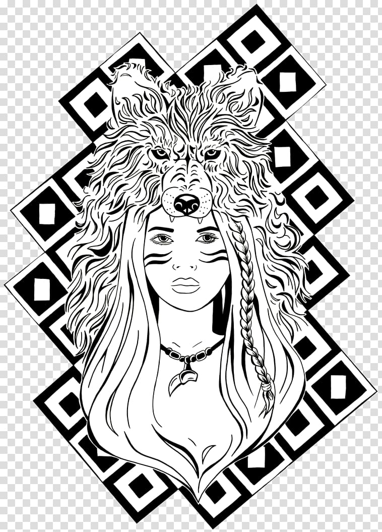 Line art Drawing Visual arts, indian headdress transparent background PNG clipart
